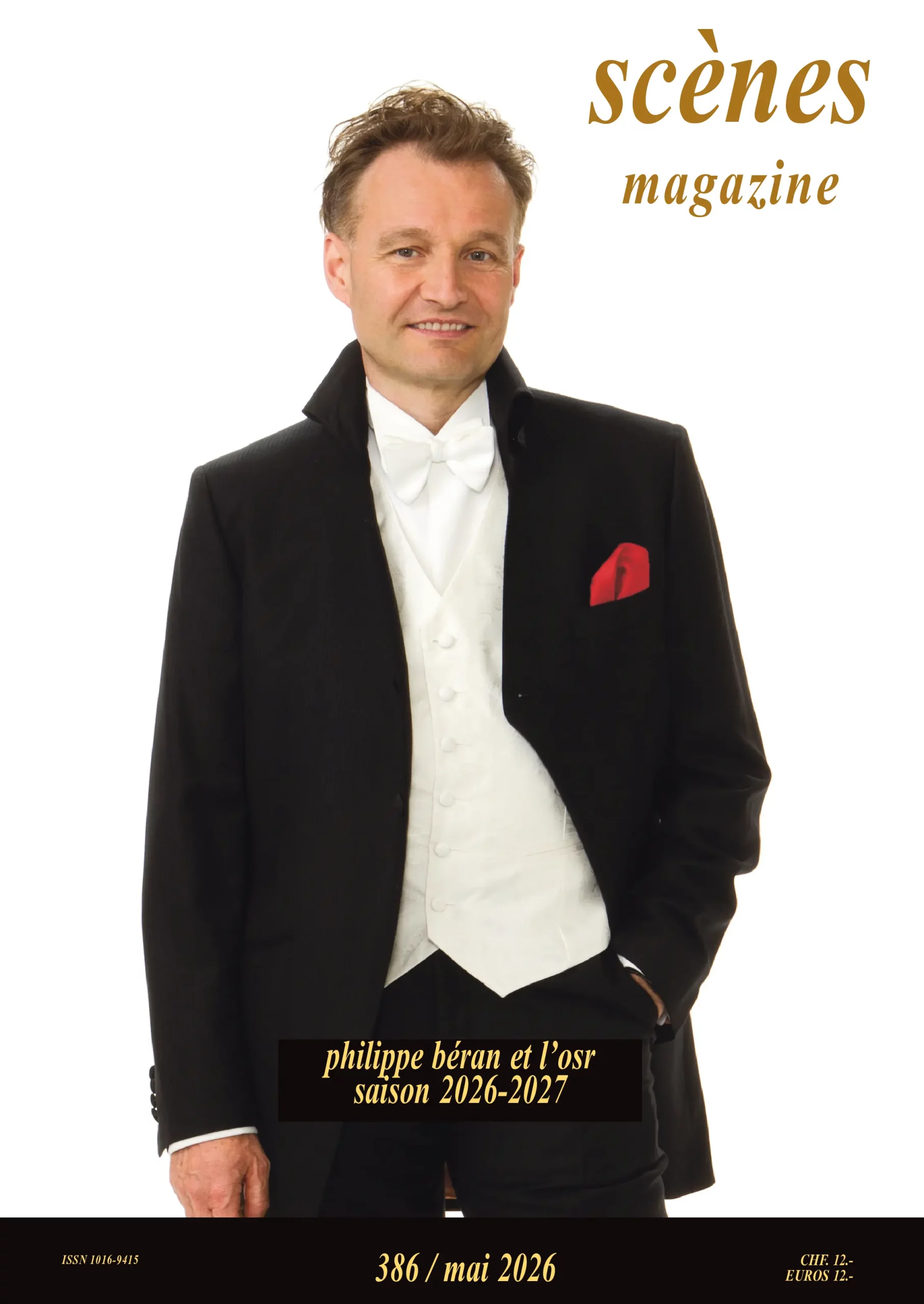 Couverture de Scènes Magazine Avril 2025